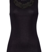 Kalea Floral Embroidered Tank Top | Black 70848-019